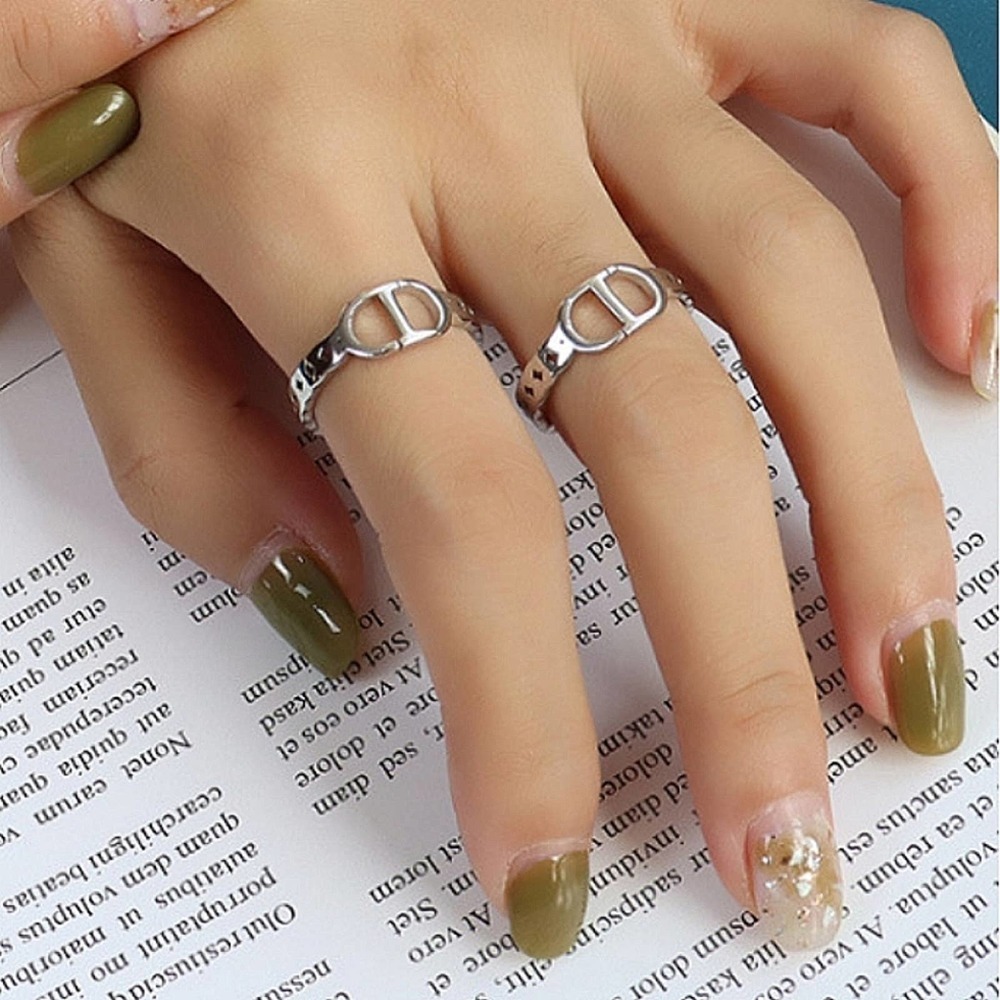 Silver Double D Ring